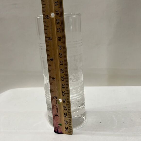 Jack Daniels Clear Glass Tumbler 10 Oz 6 1/4 In Tall 2 1/4 In Round Old No 7 - Picture 6 of 6